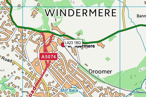 LA23 1BQ map - OS VectorMap District (Ordnance Survey) LA23 1BQ map - OS VectorMap District (Ordnance Survey)