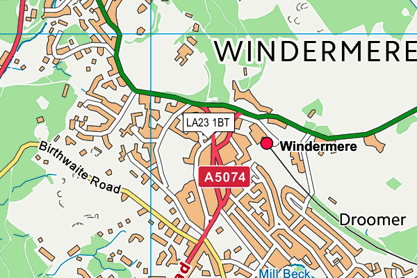 LA23 1BT map - OS VectorMap District (Ordnance Survey) LA23 1BT map - OS VectorMap District (Ordnance Survey)