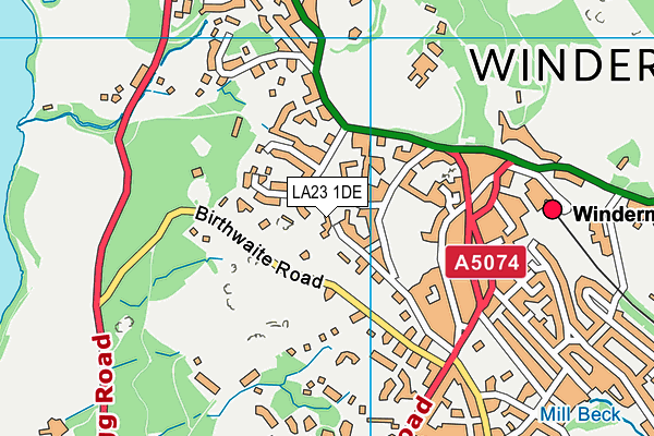 LA23 1DE map - OS VectorMap District (Ordnance Survey) LA23 1DE map - OS VectorMap District (Ordnance Survey)