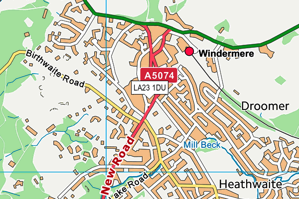 LA23 1DU map - OS VectorMap District (Ordnance Survey) LA23 1DU map - OS VectorMap District (Ordnance Survey)