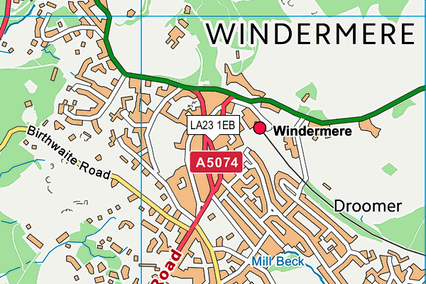 LA23 1EB map - OS VectorMap District (Ordnance Survey) LA23 1EB map - OS VectorMap District (Ordnance Survey)