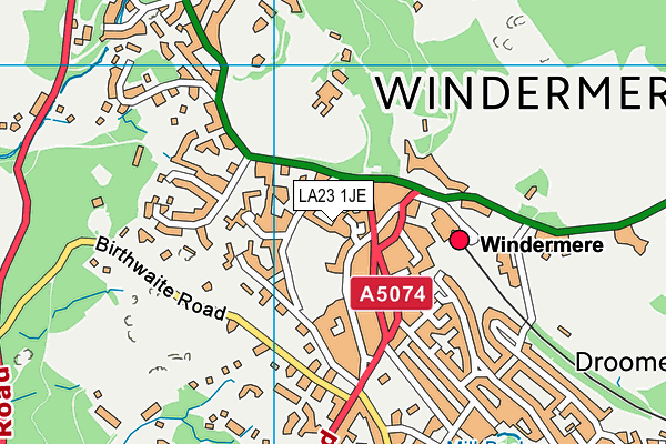 LA23 1JE map - OS VectorMap District (Ordnance Survey) LA23 1JE map - OS VectorMap District (Ordnance Survey)