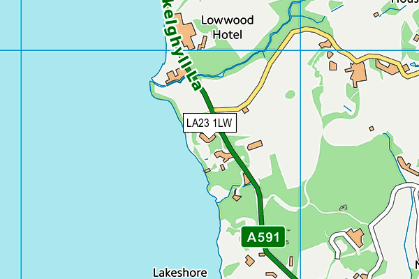 LA23 1LW map - OS VectorMap District (Ordnance Survey) LA23 1LW map - OS VectorMap District (Ordnance Survey)
