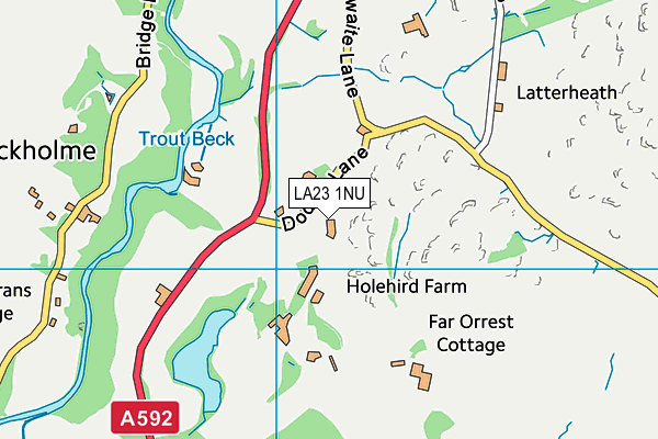 LA23 1NU map - OS VectorMap District (Ordnance Survey) LA23 1NU map - OS VectorMap District (Ordnance Survey)