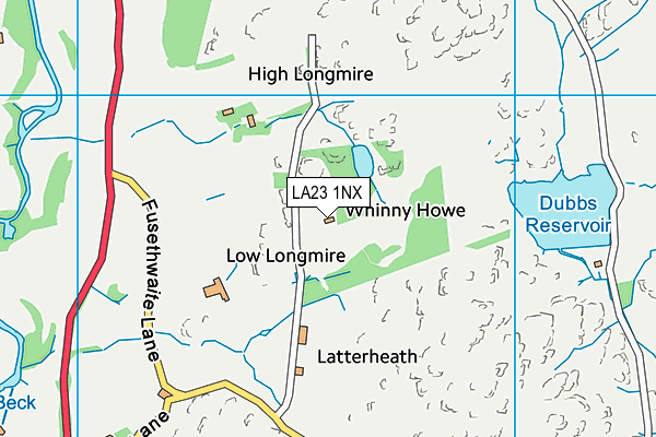 LA23 1NX map - OS VectorMap District (Ordnance Survey) LA23 1NX map - OS VectorMap District (Ordnance Survey)