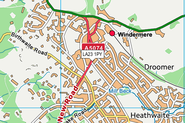LA23 1PY map - OS VectorMap District (Ordnance Survey) LA23 1PY map - OS VectorMap District (Ordnance Survey)