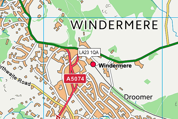 LA23 1QA map - OS VectorMap District (Ordnance Survey) LA23 1QA map - OS VectorMap District (Ordnance Survey)