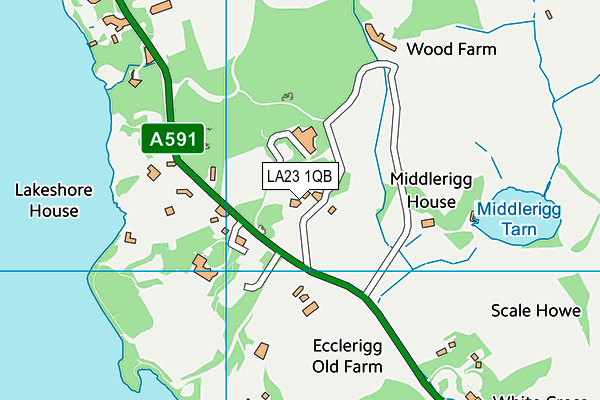 LA23 1QB map - OS VectorMap District (Ordnance Survey) LA23 1QB map - OS VectorMap District (Ordnance Survey)