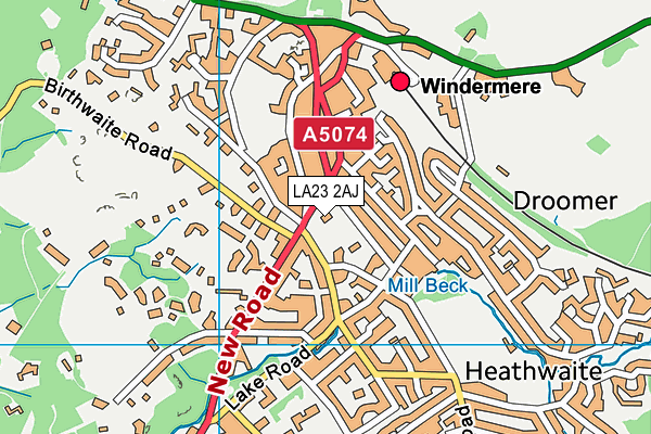 LA23 2AJ map - OS VectorMap District (Ordnance Survey) LA23 2AJ map - OS VectorMap District (Ordnance Survey)