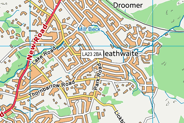 LA23 2BA map - OS VectorMap District (Ordnance Survey) LA23 2BA map - OS VectorMap District (Ordnance Survey)