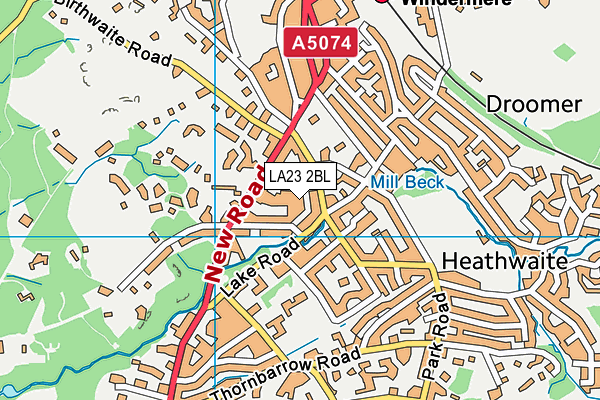 LA23 2BL map - OS VectorMap District (Ordnance Survey) LA23 2BL map - OS VectorMap District (Ordnance Survey)
