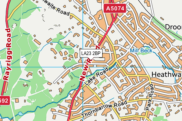 LA23 2BP map - OS VectorMap District (Ordnance Survey) LA23 2BP map - OS VectorMap District (Ordnance Survey)