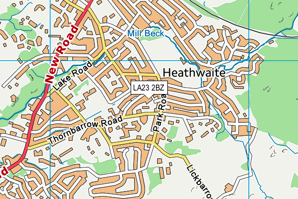 LA23 2BZ map - OS VectorMap District (Ordnance Survey) LA23 2BZ map - OS VectorMap District (Ordnance Survey)