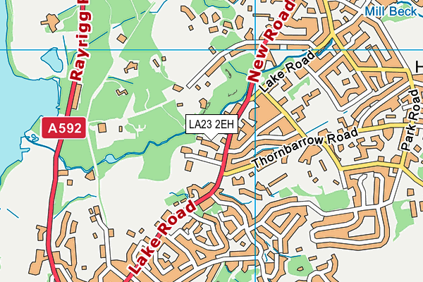 LA23 2EH map - OS VectorMap District (Ordnance Survey)