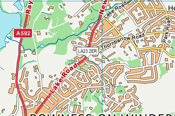 LA23 2ER map - OS VectorMap District (Ordnance Survey)