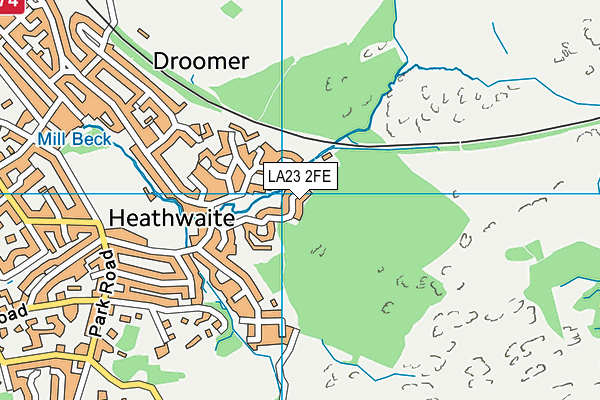 LA23 2FE map - OS VectorMap District (Ordnance Survey)