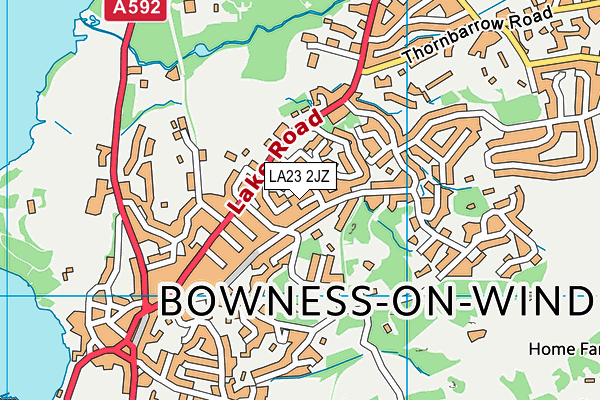 LA23 2JZ map - OS VectorMap District (Ordnance Survey)