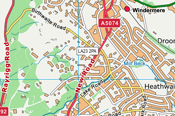LA23 2PA map - OS VectorMap District (Ordnance Survey) LA23 2PA map - OS VectorMap District (Ordnance Survey)