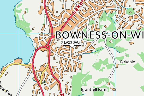 LA23 3AQ map - OS VectorMap District (Ordnance Survey)