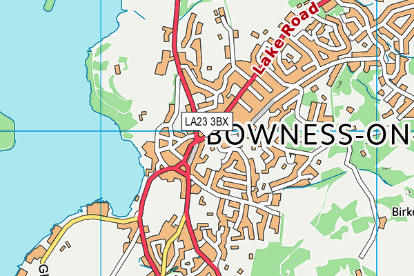 LA23 3BX map - OS VectorMap District (Ordnance Survey) LA23 3BX map - OS VectorMap District (Ordnance Survey)