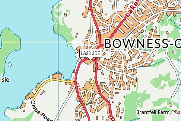 LA23 3DE map - OS VectorMap District (Ordnance Survey) LA23 3DE map - OS VectorMap District (Ordnance Survey)