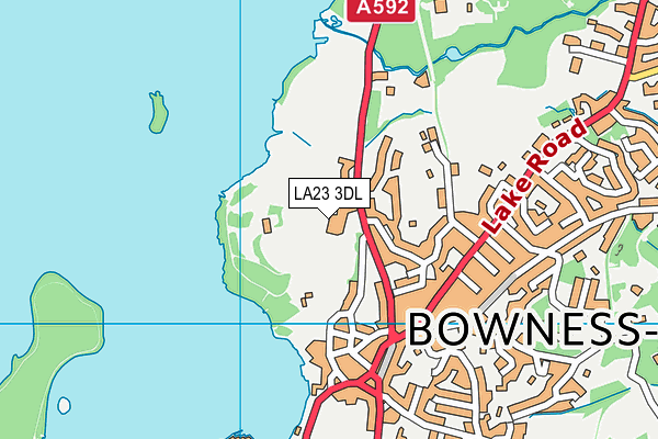 LA23 3DL map - OS VectorMap District (Ordnance Survey) LA23 3DL map - OS VectorMap District (Ordnance Survey)