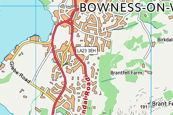 LA23 3EH map - OS VectorMap District (Ordnance Survey)