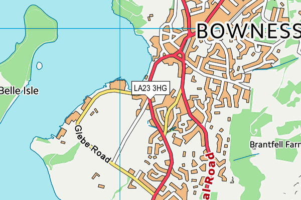 LA23 3HG map - OS VectorMap District (Ordnance Survey)