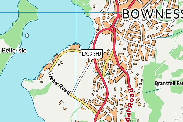 LA23 3HJ map - OS VectorMap District (Ordnance Survey) LA23 3HJ map - OS VectorMap District (Ordnance Survey)