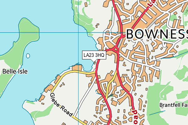 LA23 3HQ map - OS VectorMap District (Ordnance Survey) LA23 3HQ map - OS VectorMap District (Ordnance Survey)