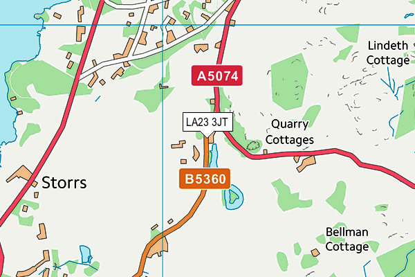 LA23 3JT map - OS VectorMap District (Ordnance Survey) LA23 3JT map - OS VectorMap District (Ordnance Survey)