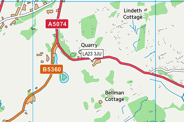 LA23 3JU map - OS VectorMap District (Ordnance Survey) LA23 3JU map - OS VectorMap District (Ordnance Survey)