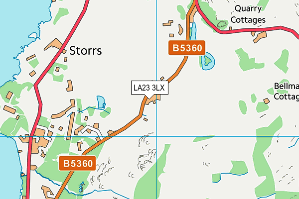 LA23 3LX map - OS VectorMap District (Ordnance Survey) LA23 3LX map - OS VectorMap District (Ordnance Survey)