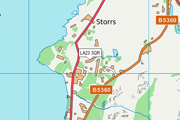 LA23 3QR map - OS VectorMap District (Ordnance Survey) LA23 3QR map - OS VectorMap District (Ordnance Survey)