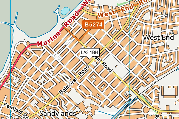LA3 1BH map - OS VectorMap District (Ordnance Survey) LA3 1BH map - OS VectorMap District (Ordnance Survey)