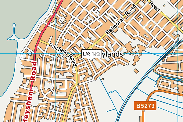 LA3 1JQ map - OS VectorMap District (Ordnance Survey) LA3 1JQ map - OS VectorMap District (Ordnance Survey)