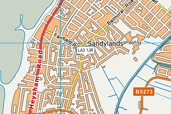 LA3 1JR map - OS VectorMap District (Ordnance Survey) LA3 1JR map - OS VectorMap District (Ordnance Survey)