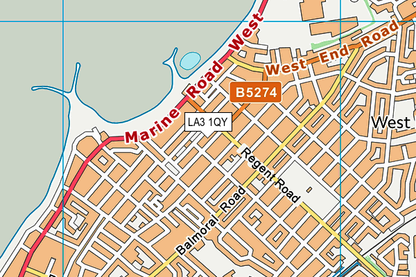 LA3 1QY map - OS VectorMap District (Ordnance Survey) LA3 1QY map - OS VectorMap District (Ordnance Survey)