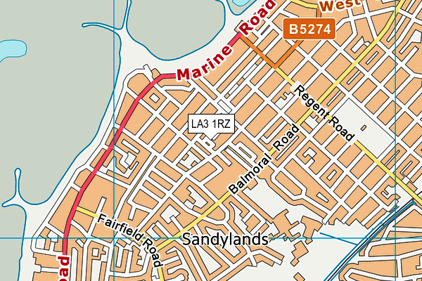 LA3 1RZ map - OS VectorMap District (Ordnance Survey) LA3 1RZ map - OS VectorMap District (Ordnance Survey)