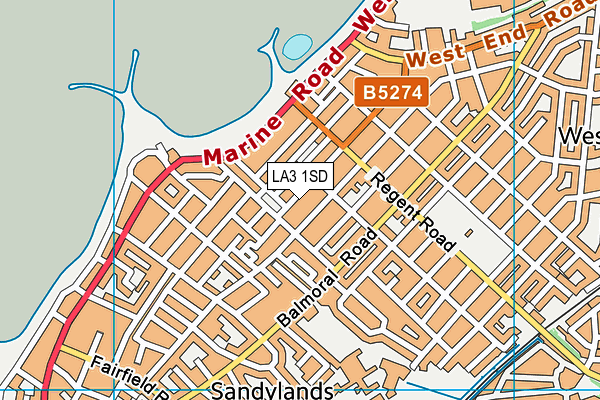 LA3 1SD map - OS VectorMap District (Ordnance Survey) LA3 1SD map - OS VectorMap District (Ordnance Survey)