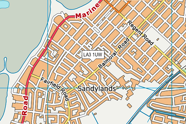 LA3 1UW map - OS VectorMap District (Ordnance Survey) LA3 1UW map - OS VectorMap District (Ordnance Survey)
