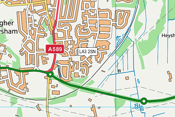 LA3 2SN map - OS VectorMap District (Ordnance Survey) LA3 2SN map - OS VectorMap District (Ordnance Survey)