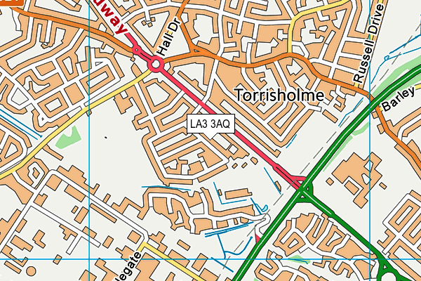 LA3 3AQ map - OS VectorMap District (Ordnance Survey)