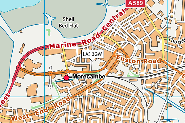 LA3 3GW map - OS VectorMap District (Ordnance Survey) LA3 3GW map - OS VectorMap District (Ordnance Survey)