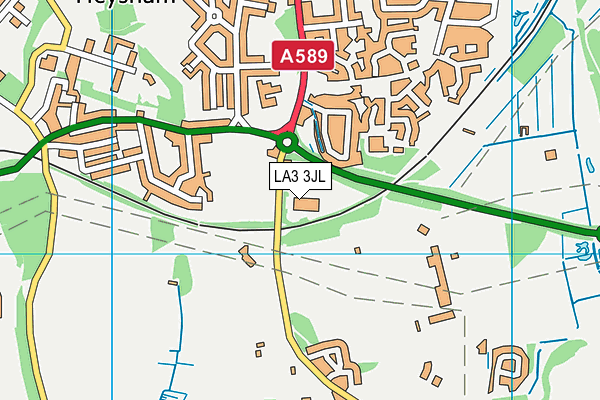 LA3 3JL map - OS VectorMap District (Ordnance Survey) LA3 3JL map - OS VectorMap District (Ordnance Survey)
