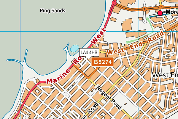 LA4 4HB map - OS VectorMap District (Ordnance Survey) LA4 4HB map - OS VectorMap District (Ordnance Survey)