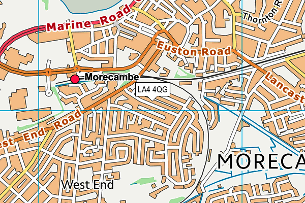 LA4 4QG map - OS VectorMap District (Ordnance Survey) LA4 4QG map - OS VectorMap District (Ordnance Survey)