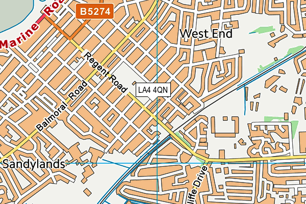 LA4 4QN map - OS VectorMap District (Ordnance Survey) LA4 4QN map - OS VectorMap District (Ordnance Survey)