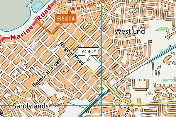 LA4 4QY map - OS VectorMap District (Ordnance Survey) LA4 4QY map - OS VectorMap District (Ordnance Survey)