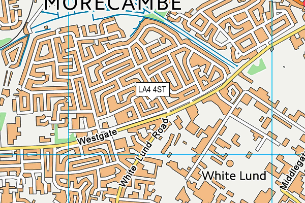 LA4 4ST map - OS VectorMap District (Ordnance Survey) LA4 4ST map - OS VectorMap District (Ordnance Survey)